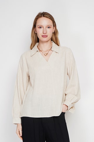 Linnen Top - Beige
