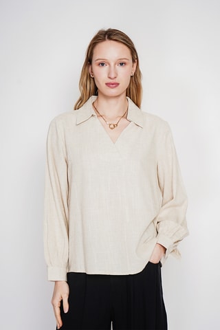 Linnen Top - Beige