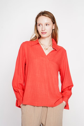 Linnen Top - Rood
