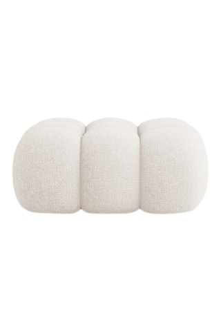Pouf Maurice - Beige clair - En tissu chenille