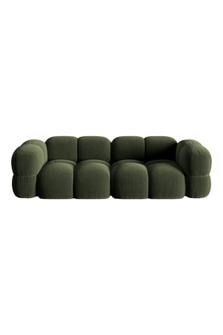 Canapé Loretto - Vert foncé - 4 places - En tissu velours