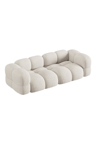 Canapé Loretto - Beige - 4 places - En tissu structurel