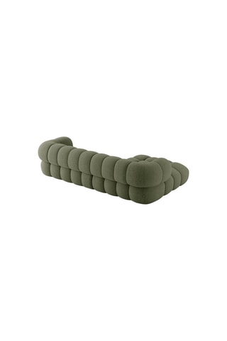Canapé d'angle gauche Maurice - Vert olive - 3 places - En tissu chenille