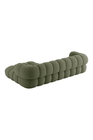 Canapé d'angle droit Maurice - Vert olive - 3 places - En tissu chenille