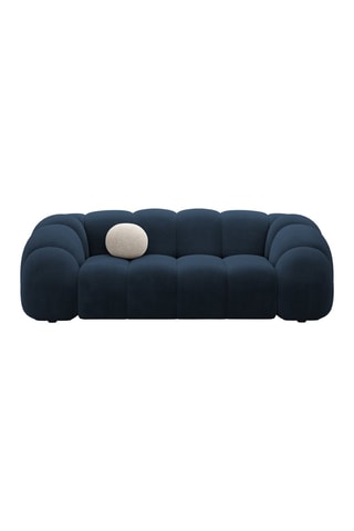 Canapé Lyna - Bleu roi - 3 places - Toucher velours