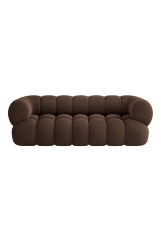 Canapé Maurice - Marron - 3 places - Toucher velours