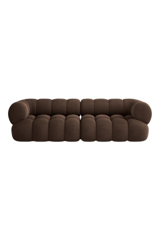 Canapé modulaire Maurice - Marron - 4 places - Tissu velours