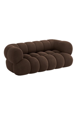 Canapé Maurice - Marron - 2 places - Toucher velours