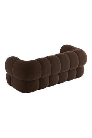 Canapé Maurice - Marron - 2 places - Toucher velours