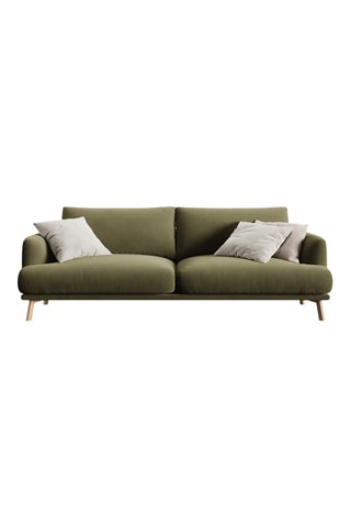 Canapé Margot - Kaki - 3 places - Toucher velours