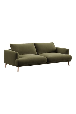 Canapé Margot - Kaki - 3 places - Toucher velours