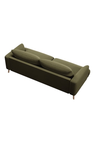 Canapé Margot - Kaki - 3 places - Toucher velours