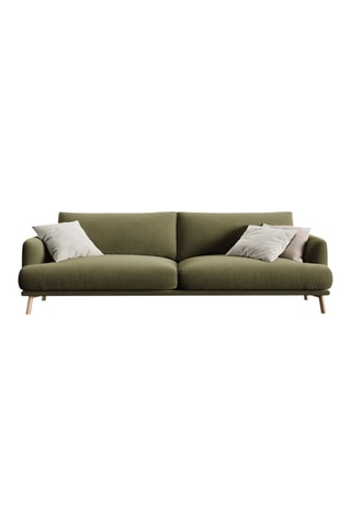 Canapé Margot - Kaki - 4 places - Toucher velours