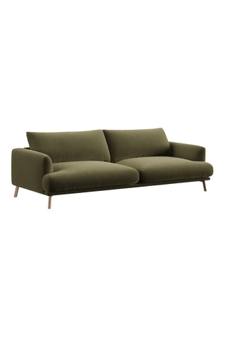 Canapé Margot - Kaki - 4 places - Toucher velours