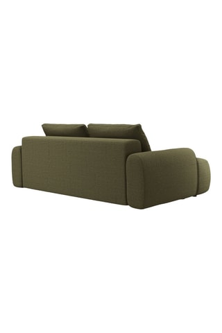 Canapé convertible Simona - Vert olive - 4 places - Tissu structuré