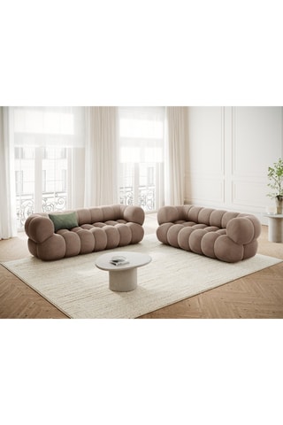 Canapé Maurice - Taupe - 2 places - Toucher velours