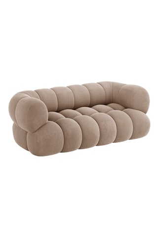 Canapé Maurice - Taupe - 2 places - Toucher velours