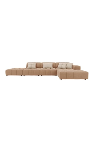 Canapé d'angle droit Luc - Beige foncé