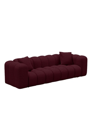 Canapé convertible Astro - Bordeaux - 3 places - En tissu structurel
