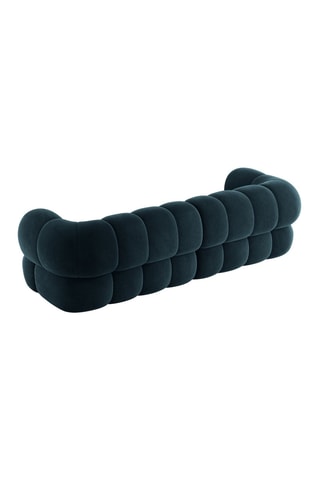 Canapé modulaire Maurice - Bleu pétrole - 4 places - Toucher velours