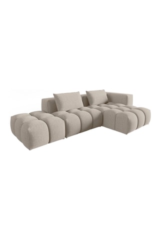 Canapé d'angle droit modulaire Lorella - Sable
