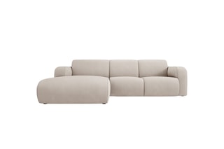 Canapé d'angle gauche Lola Beige