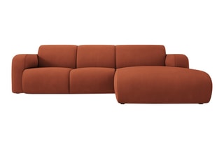 Canapé d'angle droit Lola Orange
