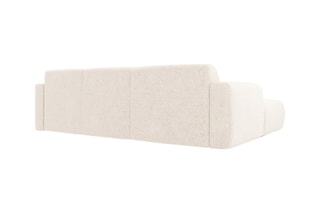 Canapé d’angle gauche Lola - Beige clair - 4 places - En tissu chenille