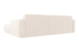 Canapé d’angle droit Lola - Beige clair - 4 places - En tissu chenille