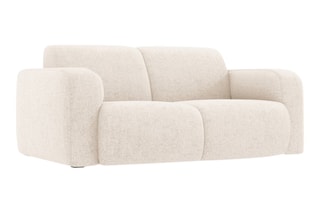 Canapé Lola - Beige clair - 2 places - En tissu chenille