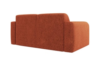Canapé Lola - Rouge brique - 2 places - En tissu chenille
