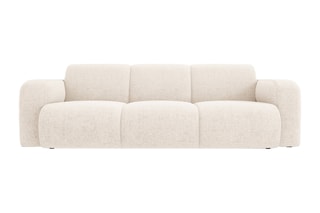 Canapé Lola - Beige clair - 3 places - En tissu chenille