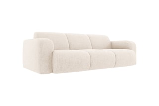 Canapé Lola - Beige clair - 3 places - En tissu chenille