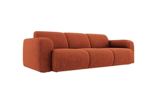 Canapé Lola - Terracotta - 3 places - En tissu chenille