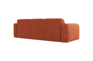 Canapé Lola - Terracotta - 3 places - En tissu chenille