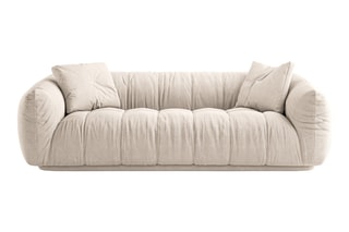 Canapé Julia - Beige - 3 places - En polyester et nylon