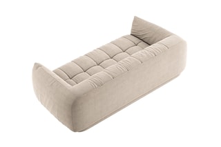 Canapé Julia - Beige - 3 places - En polyester et nylon