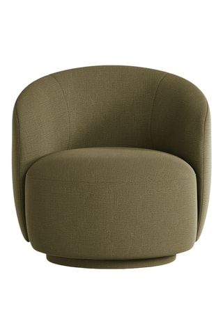 Fauteuil - Kaki - En tissu chenille