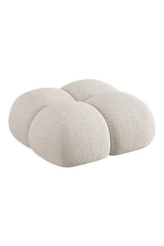 Pouf - Beige - En tissu structuré lisse - 40 x 90 x 90 cm