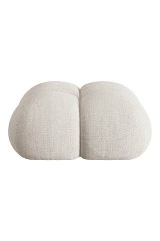 Pouf - Beige - En tissu structuré lisse - 40 x 90 x 90 cm