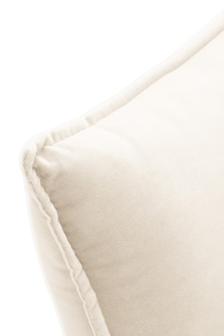 Fauteuil - Beige - En tissu velours