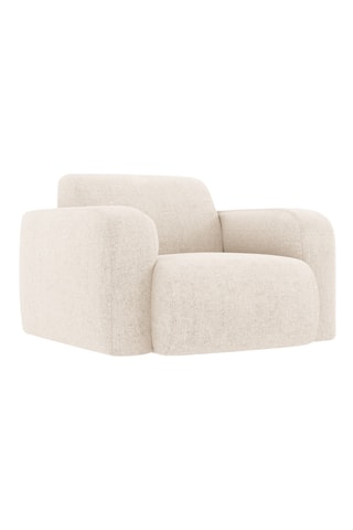 Fauteuil - Beige - En tissu chenille