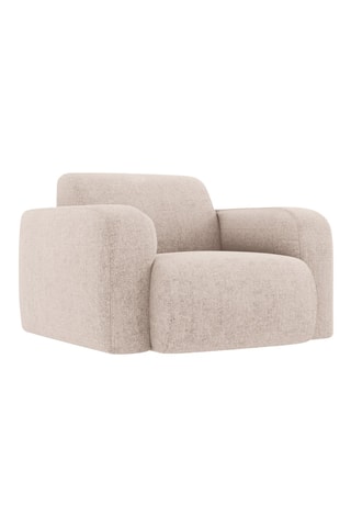 Fauteuil - Beige - En tissu chenille