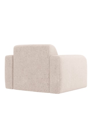 Fauteuil - Beige - En tissu chenille