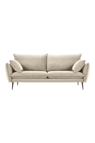 Canapé - Beige - 3 places - En tissu velours