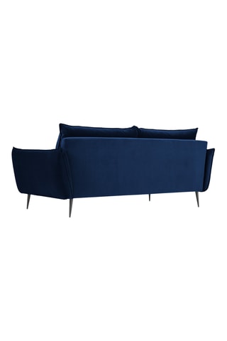 Canapé - Bleu marine - 3 places - En tissu velours