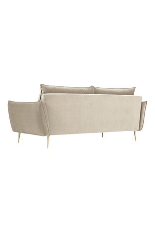 Canapé - Beige - 4 places - En tissu velours