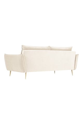 Canapé - Beige - 4 places - En tissu velours