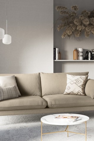 Canapé - Beige - 4 places - En tissu structuré