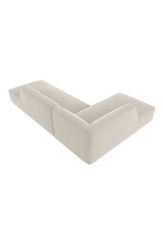 Canapé d'angle gauche - Beige - 4 places - En cuir vegan toucher doux